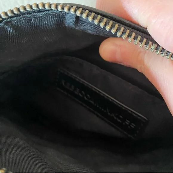 Rebecca Minkoff Black Leather Bag with Rainbow Oil Slick Hardware - Picture 10 of 14